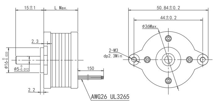 nema 36HM 2 Phase Hybrid Stepping motor Dimensions