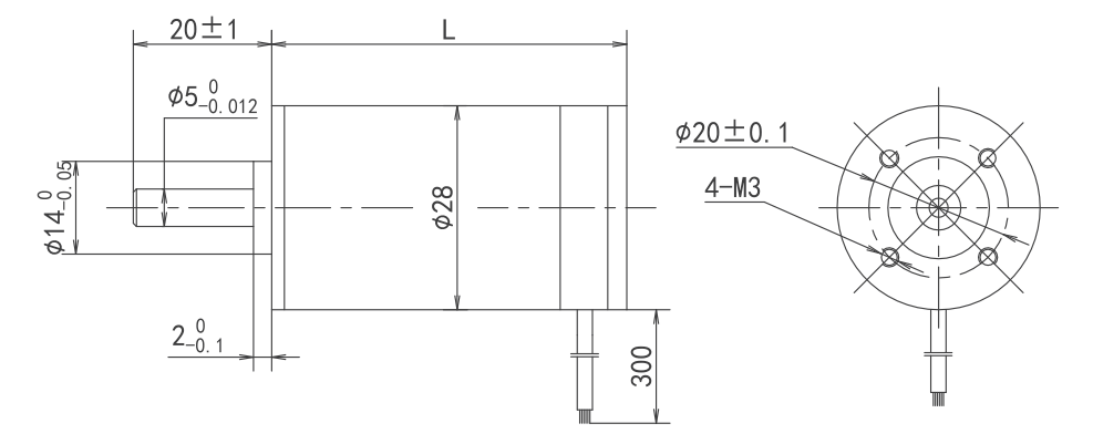 3 phase brushless Dimensions